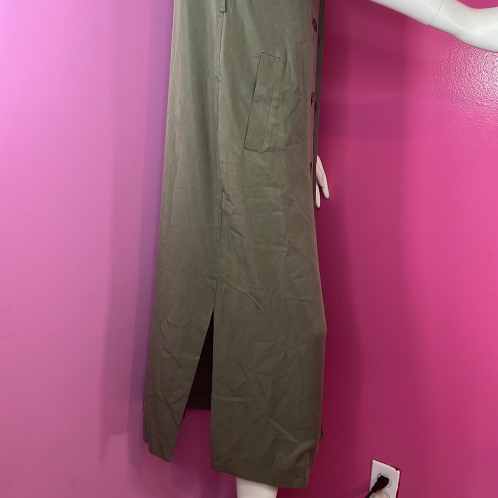 Anthropologie Seen, Worn, Kept utility midi dress army green size 8P - Picture 11 of 11